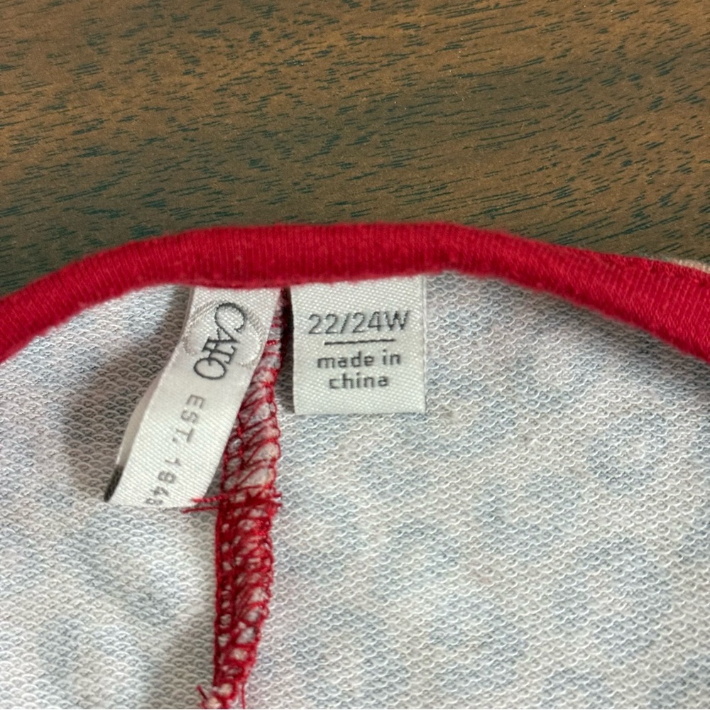 Cato 22/24W Red Buffalo Plaid Leopard Truck Christmas Tie Front Holiday Top - Picture 6 of 9